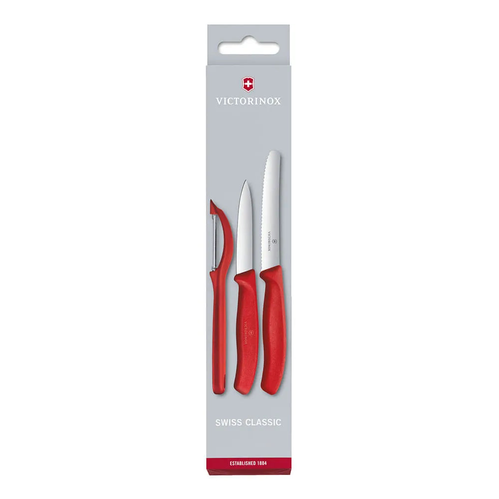 Set de cuchillos mondadores Swiss Classic con pelador universal, 3 piezas
