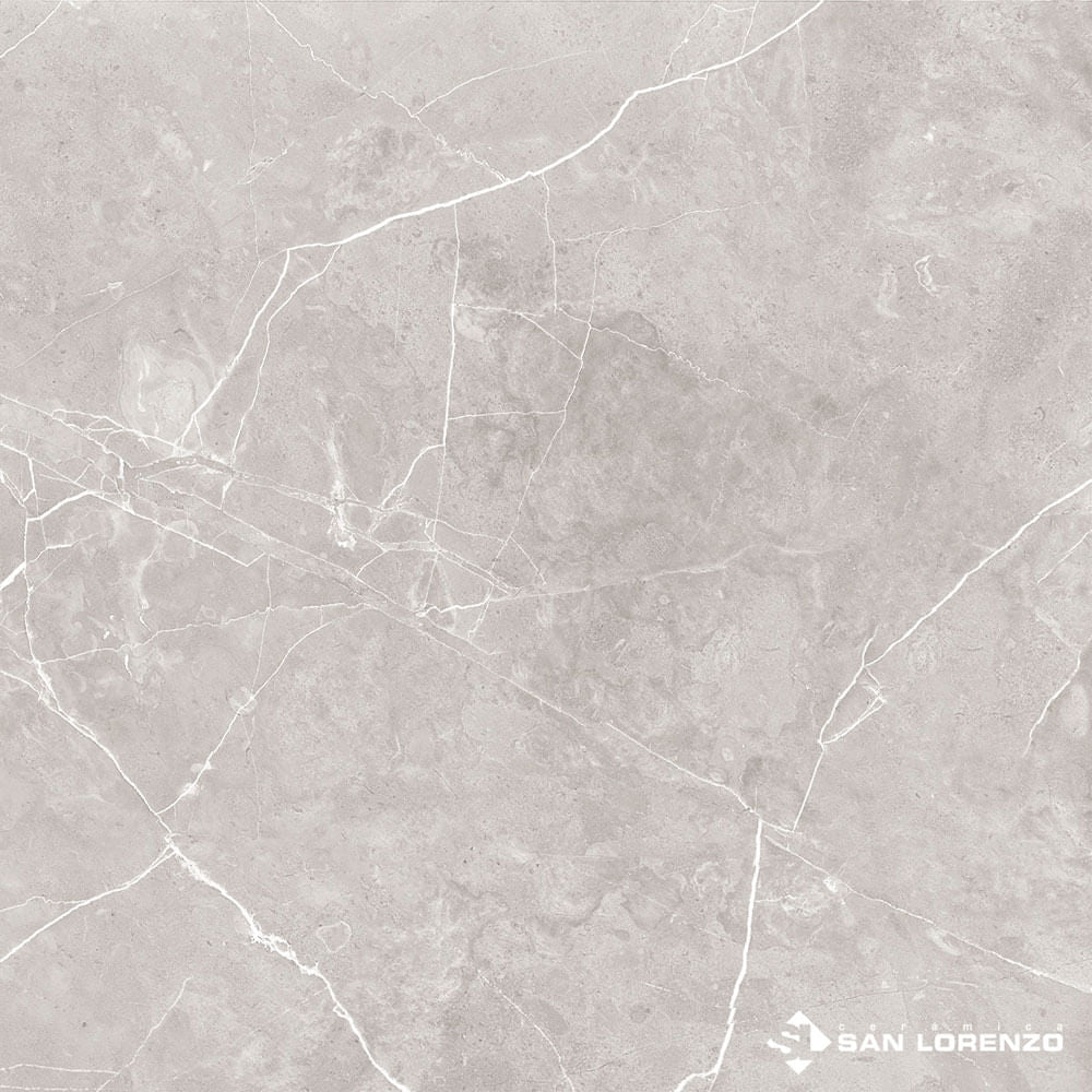Porcelanato 57.7x57.7 Marmol Suria Silver Pulido San Lorenzo Rectificado
