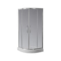 Cabina Ducha Ferrum NB9QY C 90x90x185 Semicircular 2 puertas Esmerilado