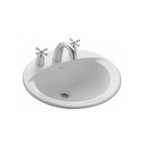 Lavatorio Encastrar Sobre Mesada Elea Oval LO1F Blanco 1 ag