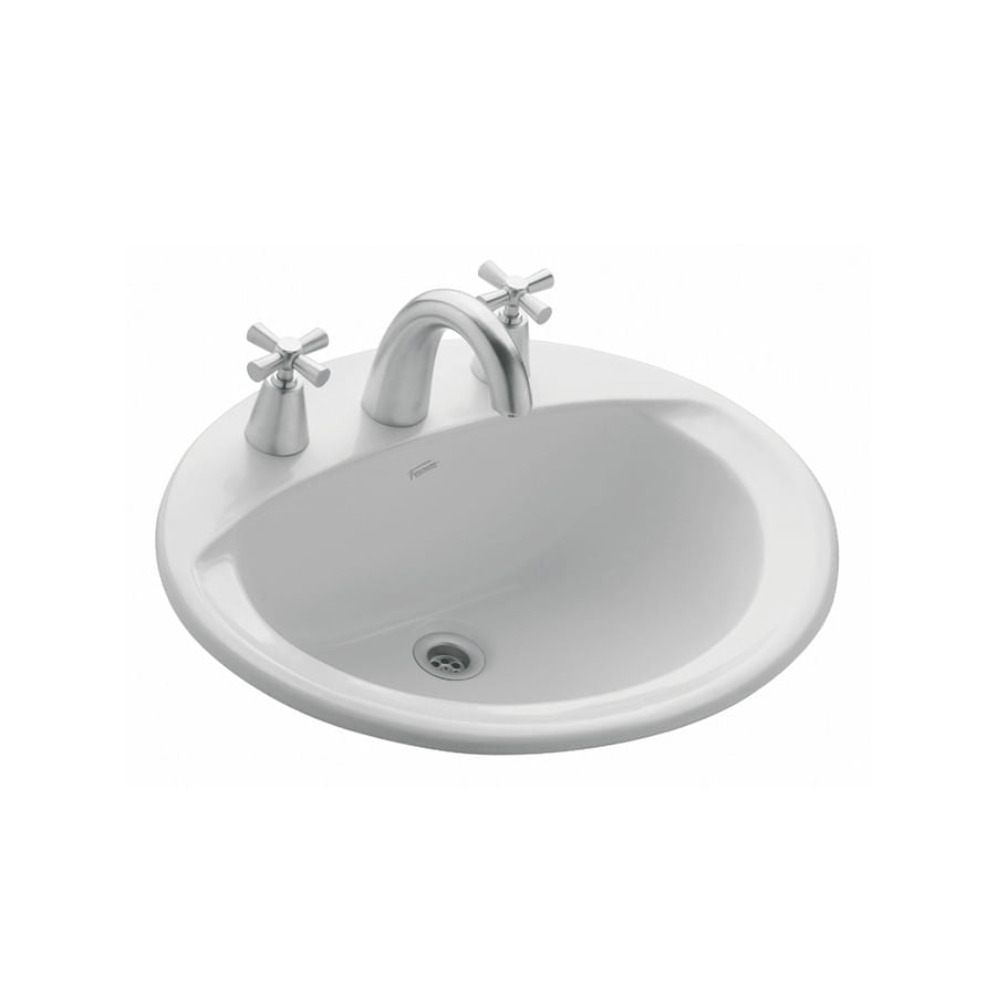 Lavatorio Encastrar Sobre Mesada Elea Oval LO8F Blanco