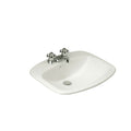 Lavatorio Encastrar Sobre Mesada Aurora B225.1 Blanco Premarcado