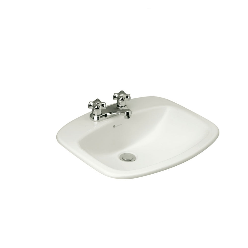 Lavatorio Encastrar Sobre Mesada Aurora B225.1 Blanco Premarcado