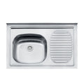 Lavaplatos Apoyo Simple Inox 93410/500 80x50 Es Derecho