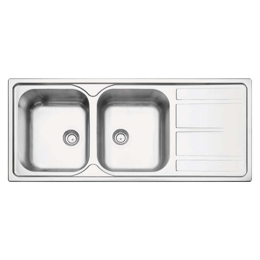 Lavaplatos Encastre Doble Inox 93905/123 116x50x18 Reversible