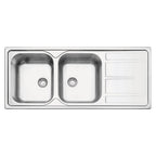 Lavaplatos Encastre Doble Inox 93905/123 116x50x18 Reversible