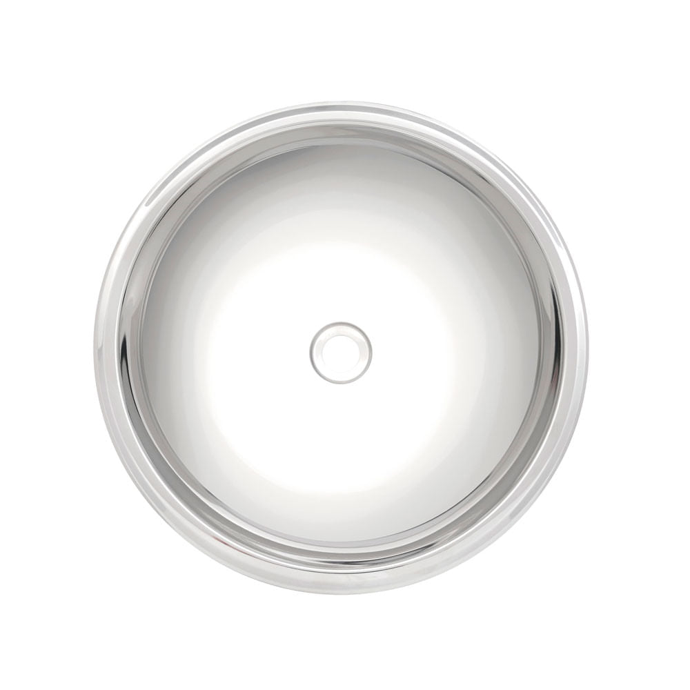 Lavatorio Encastrar Sobre Mesada Inox Redondo 94105/207 AB 34x14cm