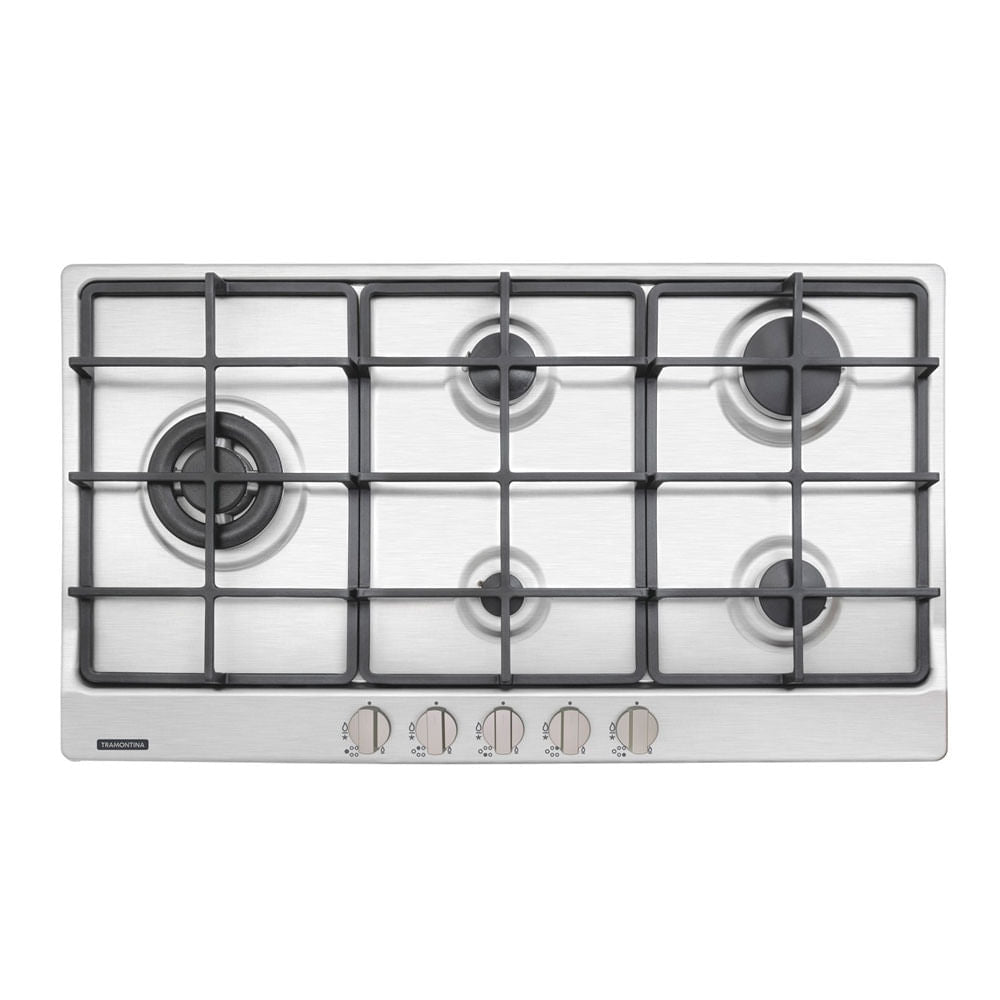 Placa Coccion Inox Gas 5 Quemador 94752/124 89x50 Triple