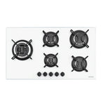 Placa Coccion Vidrio Gas 5 Quemador 94709/361 86x51 Blanco Triple