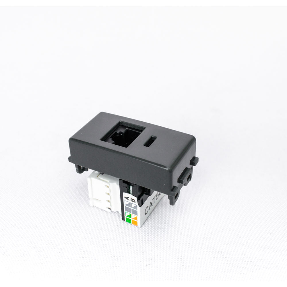 Modulo Tramontina 57215/056 Negro Red RJ 45 Cat 6