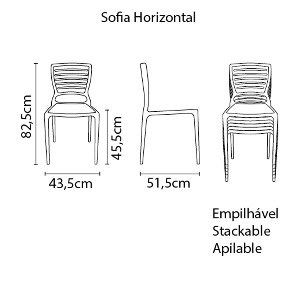 Silla Tramontina Sofia 92237/090 Naranja