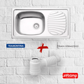 Lavaplatos Encastre Simple Inox 93840/500 78x50 con sifon
