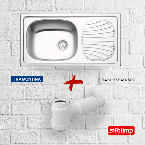Lavaplatos Encastre Simple Inox 93840/500 78x50 con sifon