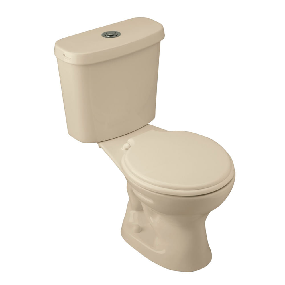 Inodoro Ferrum Roma Bone Botón Descarga Simple con Asiento Económico