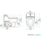 Inodoro OnePiece Brucke Monaco Blanco con asiento