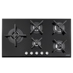 Placa Coccion Vidrio Gas 5 Quemador 94731/124 90x51 Negro