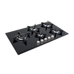 Placa Coccion Vidrio Gas 5 Quemador 94731/124 90x51 Negro