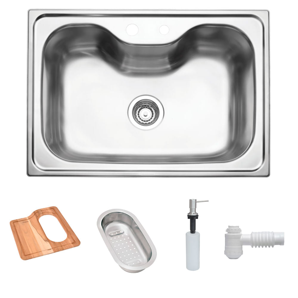 Lavaplatos Encastre Simple Inox 93806/122 68.5x48.5x20.3 con Accesorios