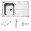Lavaplatos Encastre Simple Inox 93900/123 86x50x18 con Accesorios