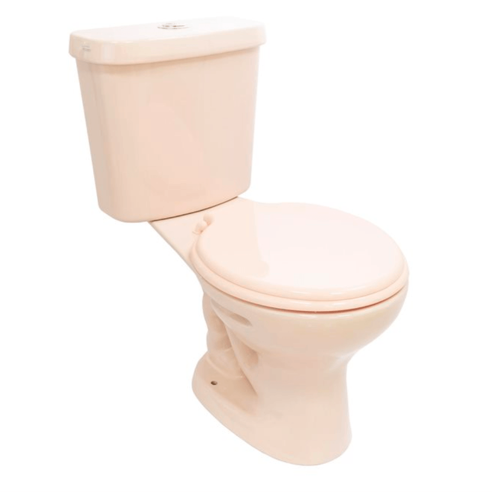 Inodoro Ferrum Roma Caribean Shell Botón Descarga Simple con Asiento Económico