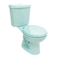 Inodoro Ferrum Roma Celeste Botón Descarga Simple con Asiento Económico