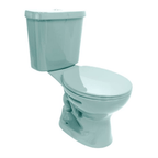 Inodoro Ferrum Roma Celeste Botón Descarga Simple con Asiento Estandar