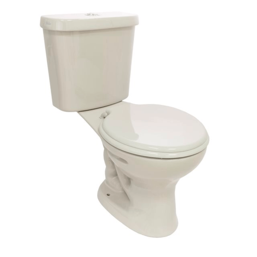 Inodoro Ferrum Roma Gris Botón Descarga Simple con Asiento Económico