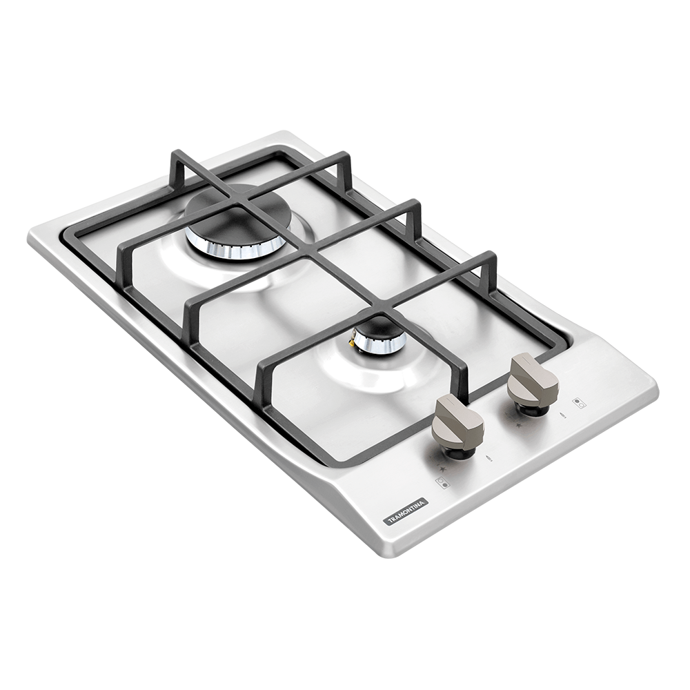 Placa Coccion Inox Gas 2 Quemador 94700/224 30x50