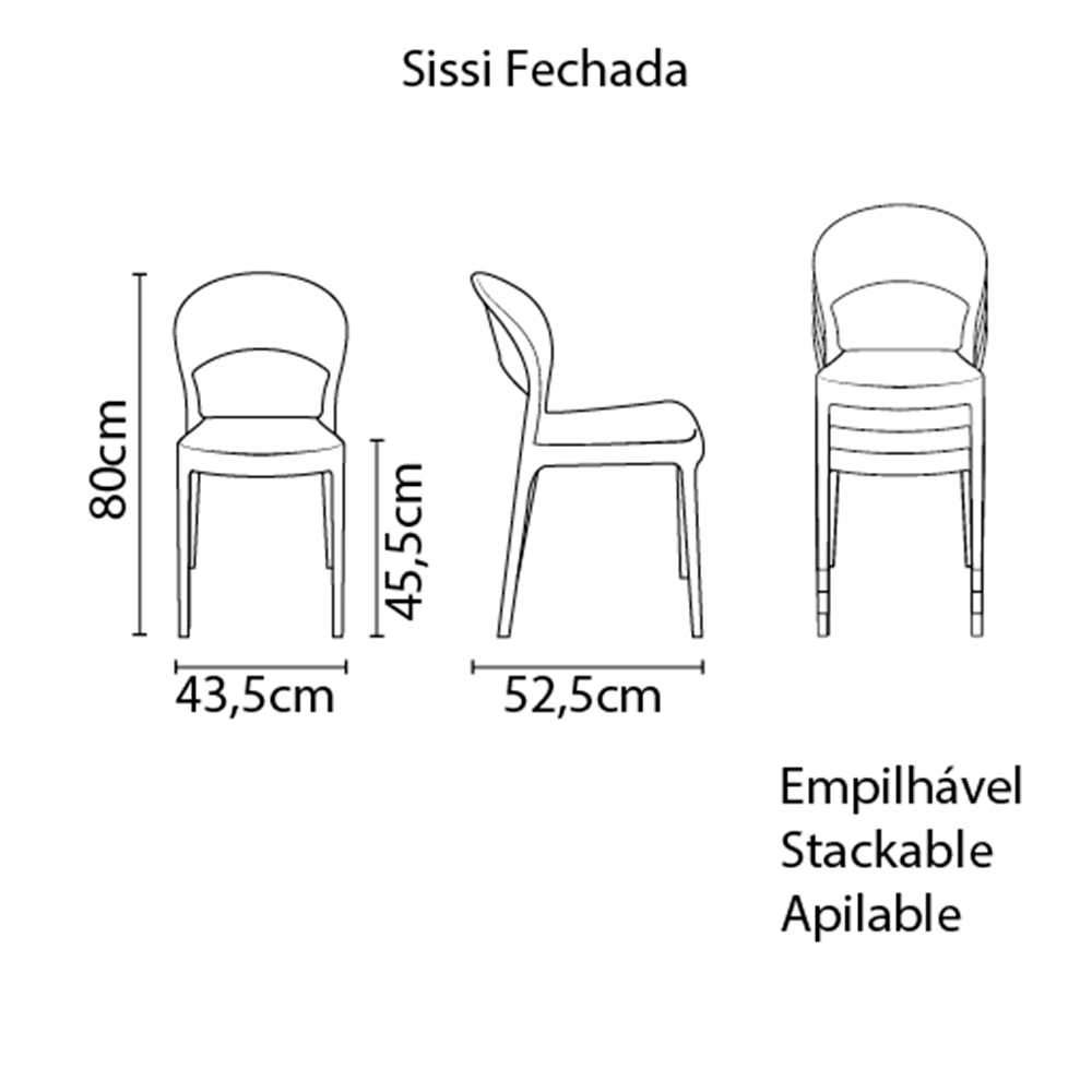 Silla Tramontina Sissi 92046/409 Negro