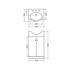 Vanitory Venecia 48cm 1H Blanco Mueble Blanco piso