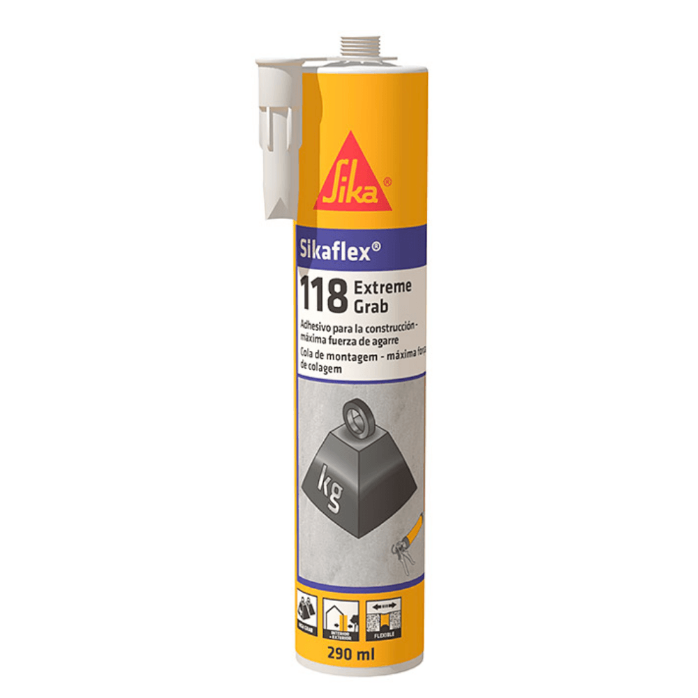 Adhesivo Elastico Sika SIKAFLEX-118 EXT GRAB X 290 ml