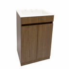 Vanitory de Piso Symi 51cm 3H Blanco Mueble Piso color Tabac
