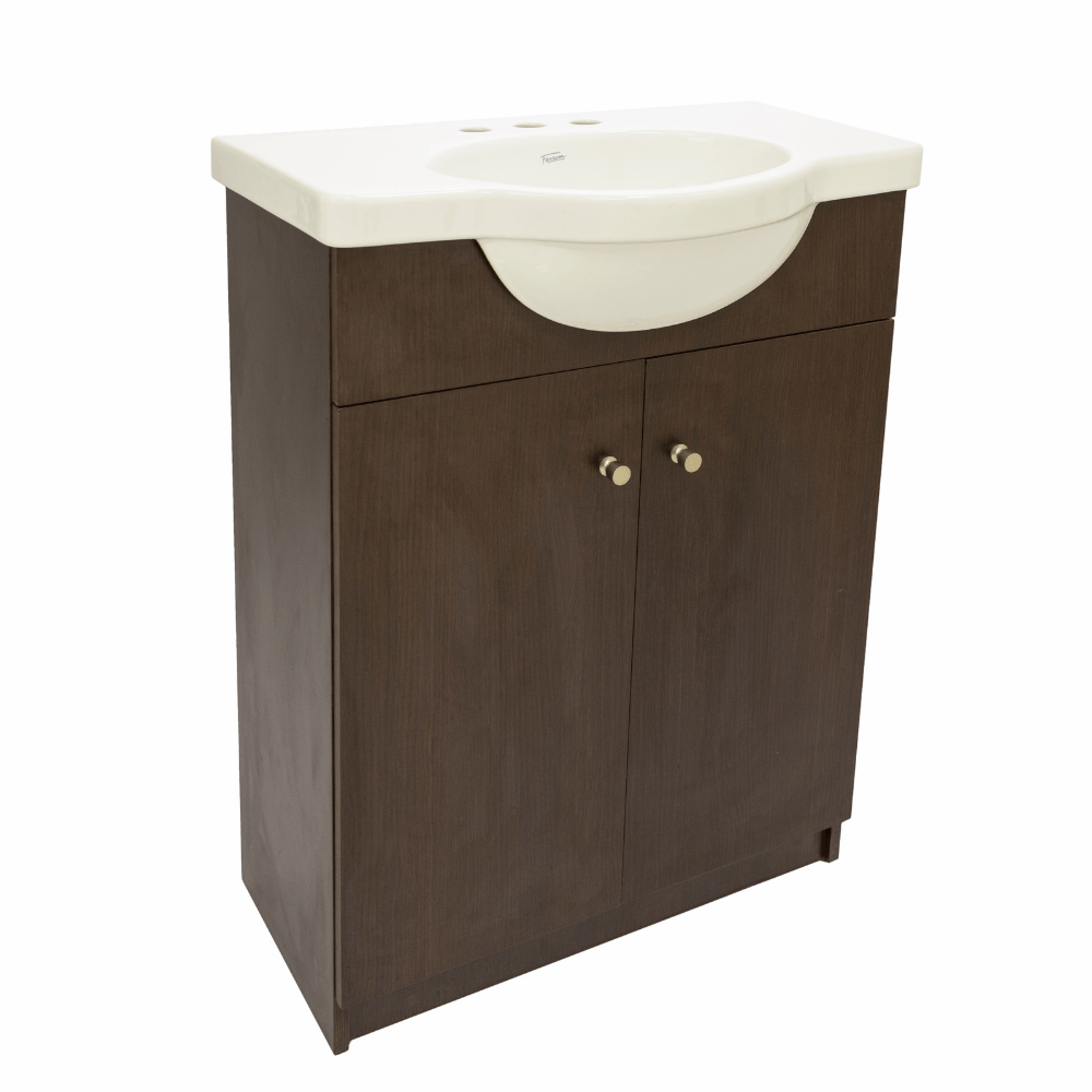 Vanitory Venecia 64cm 3H Blanco Mueble Wengue piso