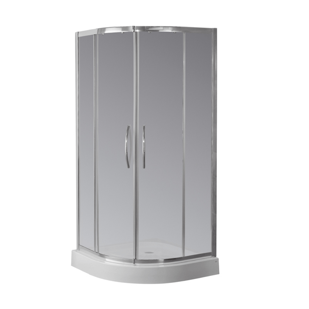 Cabina Ducha Ferrum NB9QE C 90x90x185 Semicircular 2 puertas Transp sin receptaculo KHI-BX-021-CR
