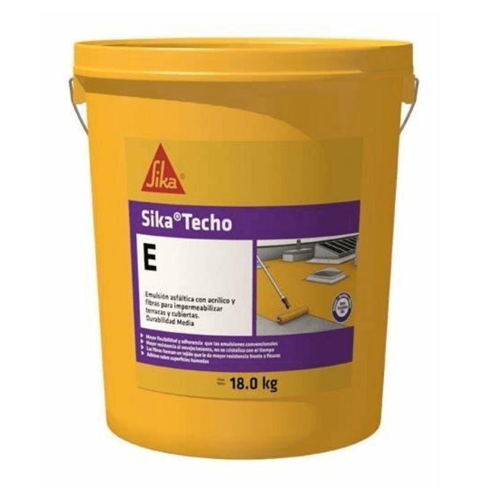 Membrana elastica Sika Techo Rojo Ceramico x 18 Lts.