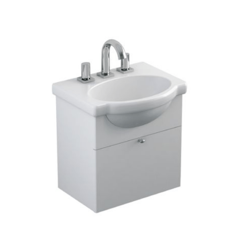 Vanitory Ferrum Venecia 48cm 3H Blanco VNC-JG-403-BM Mueble Blanco Colgar