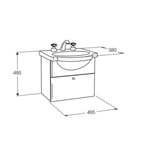 Vanitory Ferrum Venecia 48cm 3H Blanco VNC-JG-403-BM Mueble Blanco Colgar