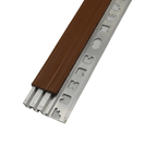 Nariz de Escalon Aluminio 35mm Nefusac Rodo Paso con Tapa PVC Tabaco de 2.40mt