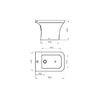 Bidet Ferrum Milena Blanco BDF3J
