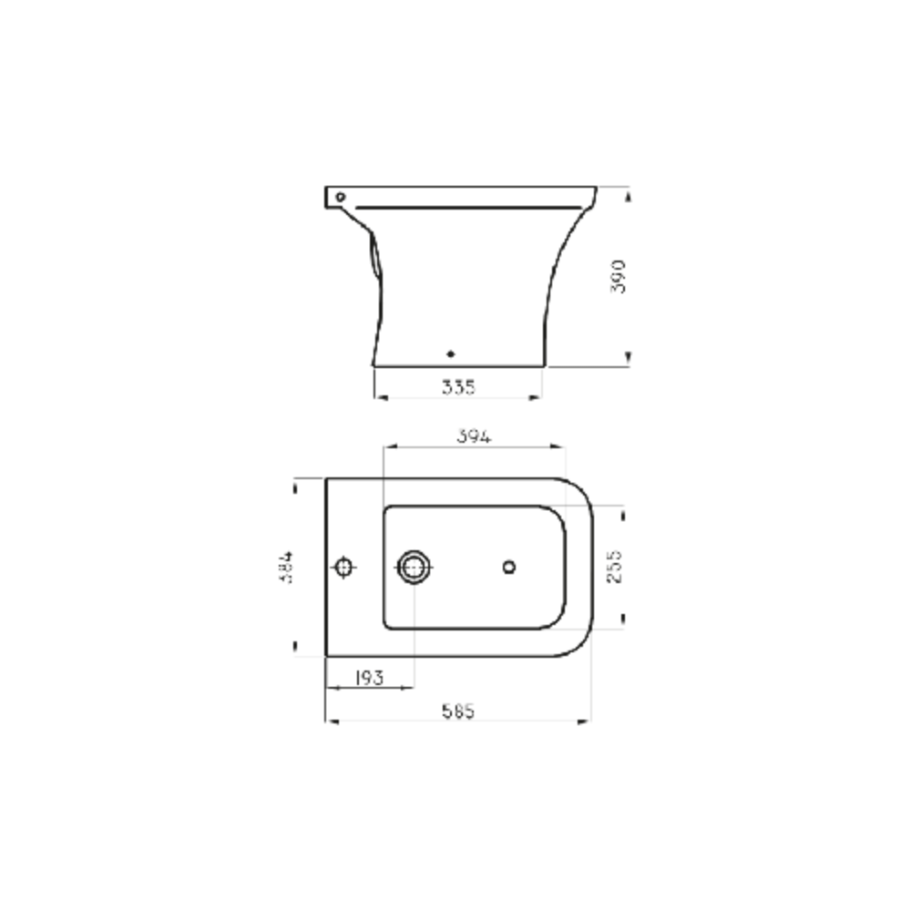 Bidet Ferrum Milena Blanco BDF3J