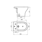 Bidet Ferrum Veneto Blanco BTA3F