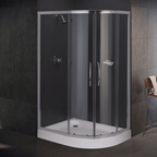 Cabina Ducha Ferrum NB2QZ C 120x90x185 Semicircular 2 puerta Transparente Derecho