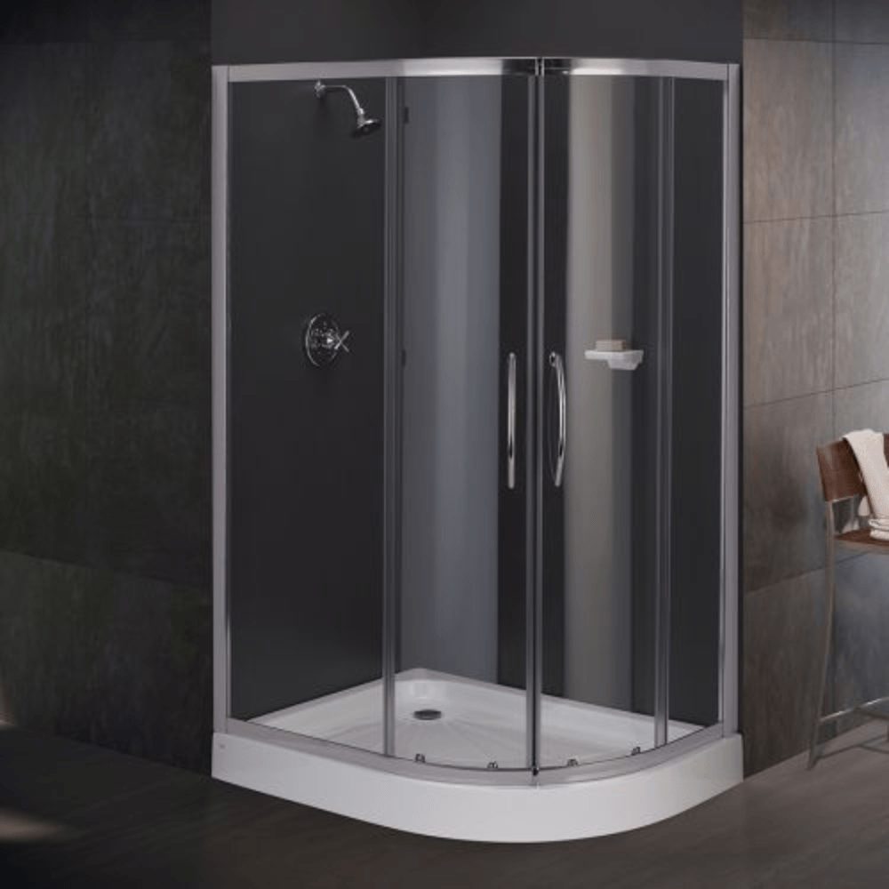 Cabina Ducha Ferrum NB2QZ C 120x90x185 Semicircular 2 puerta Transparente Derecho