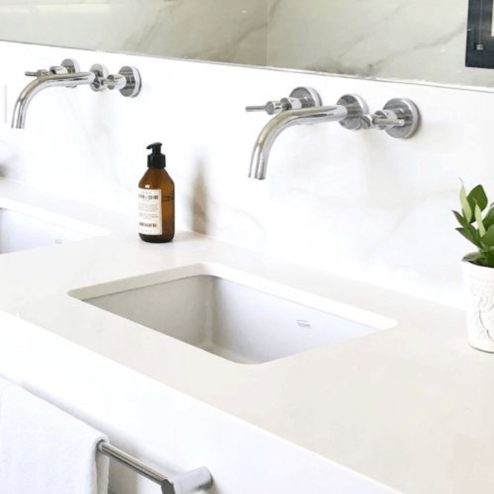 Lavatorio Encastrar Bajo Mesada Rectangular LFNF Blanco