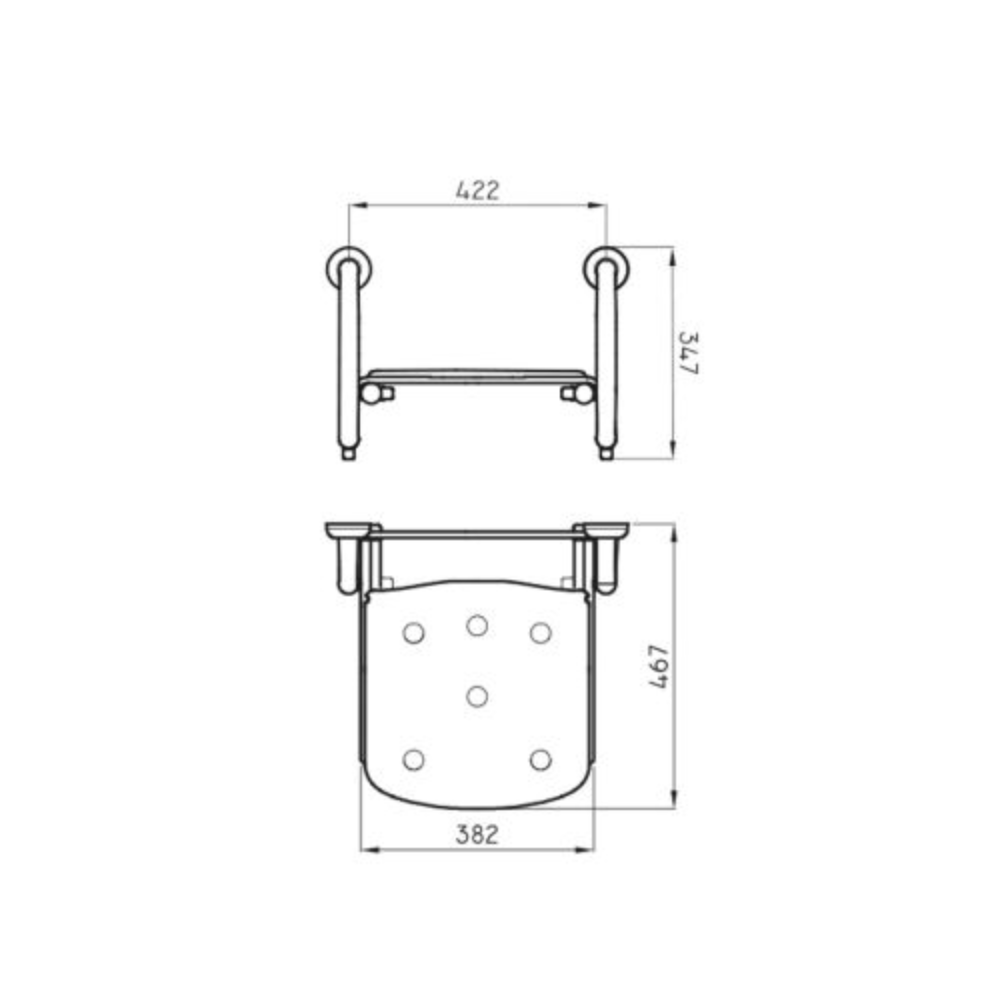 Silla Rebatible para Ducha Ferrum VTES Blanco