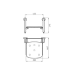 Silla Rebatible para Ducha Ferrum VTES Blanco