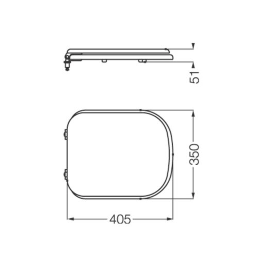 Tapa Asiento Ovalado Blanco Ferrum TSPX