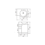 Vanitory Ferrum Avignon 65cm 3H Blanco Mueble Blanco piso