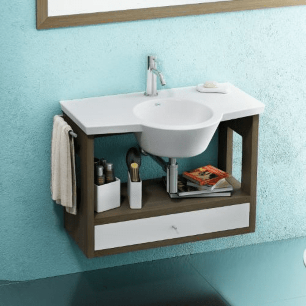 Vanitory Ferrum Marina 85cm 3H Blanco Mueble Cafe Colgante