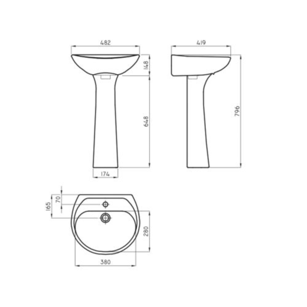 Lavatorio Andina 3H Fuerza Aerea